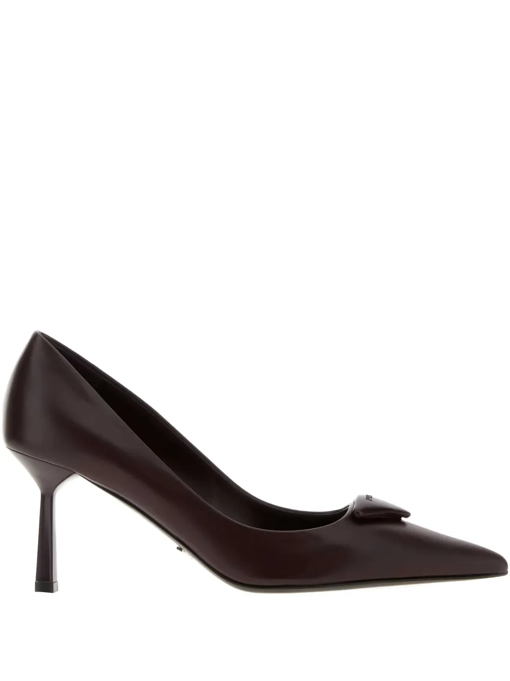 Prada 80mm leather pointed-toe pumps Rood