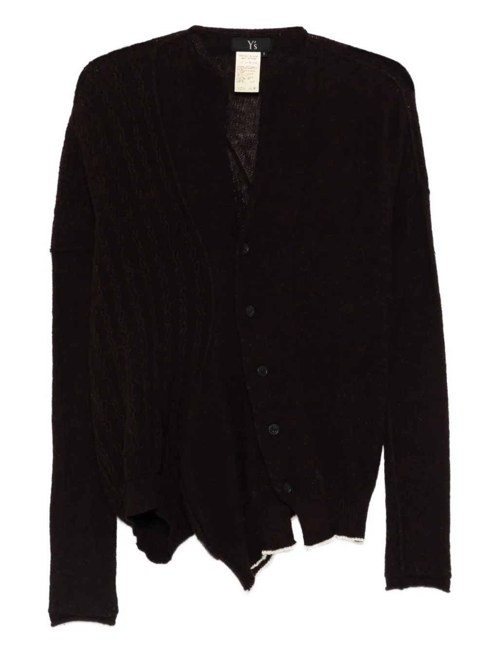 Pre-owned Yohji Yamamoto 2000s Knitted Wool Jacket In Brown