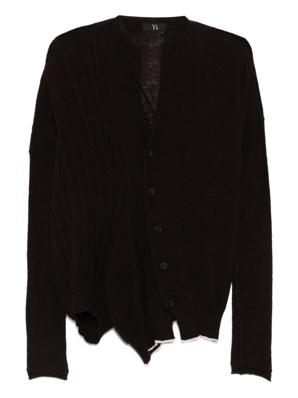Yohji Yamamoto Pre-Owned 2000s knitted wool jacket | Brown | Image 1