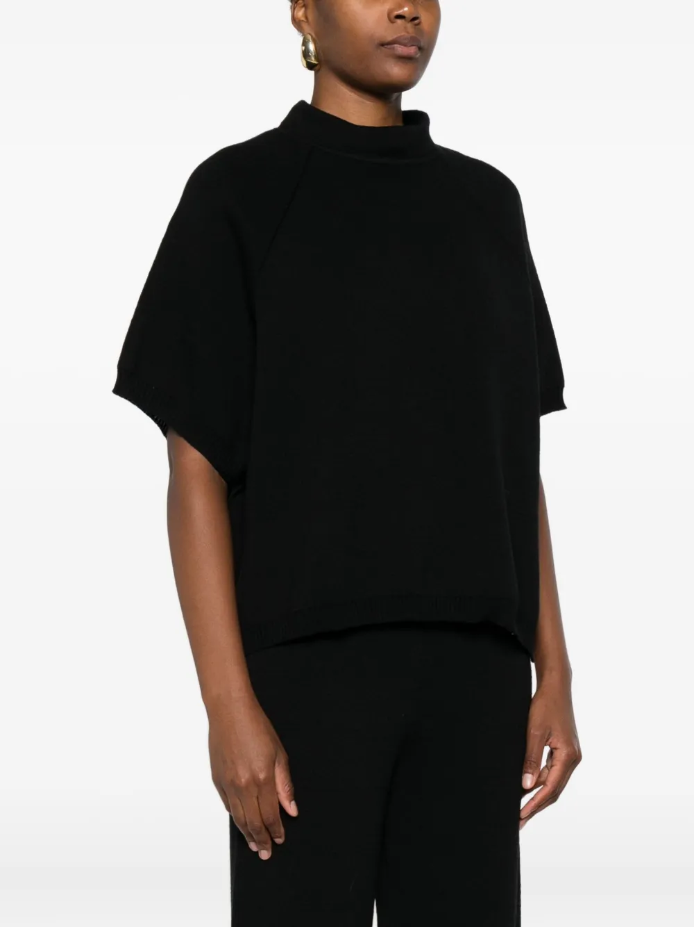 Hannes Roether Raglan-sleeve Sweater In Black