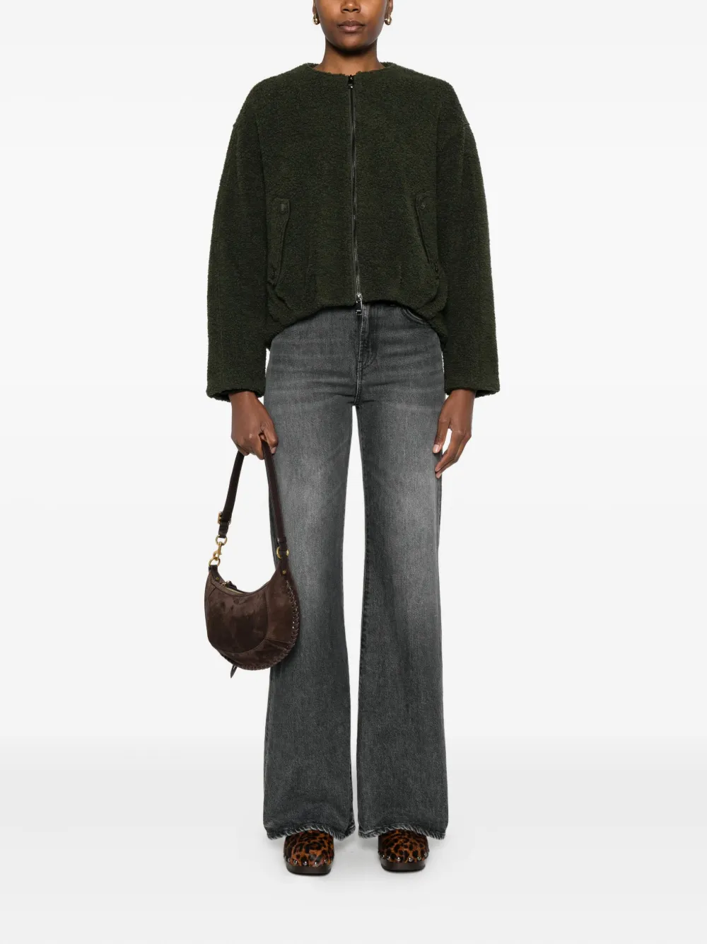 Hannes Roether zip-front button-detail jacket | جاكيتات بومبر | Image 2