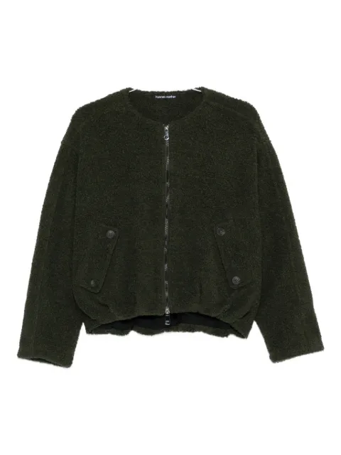 Hannes Roether zip-front button-detail jacket