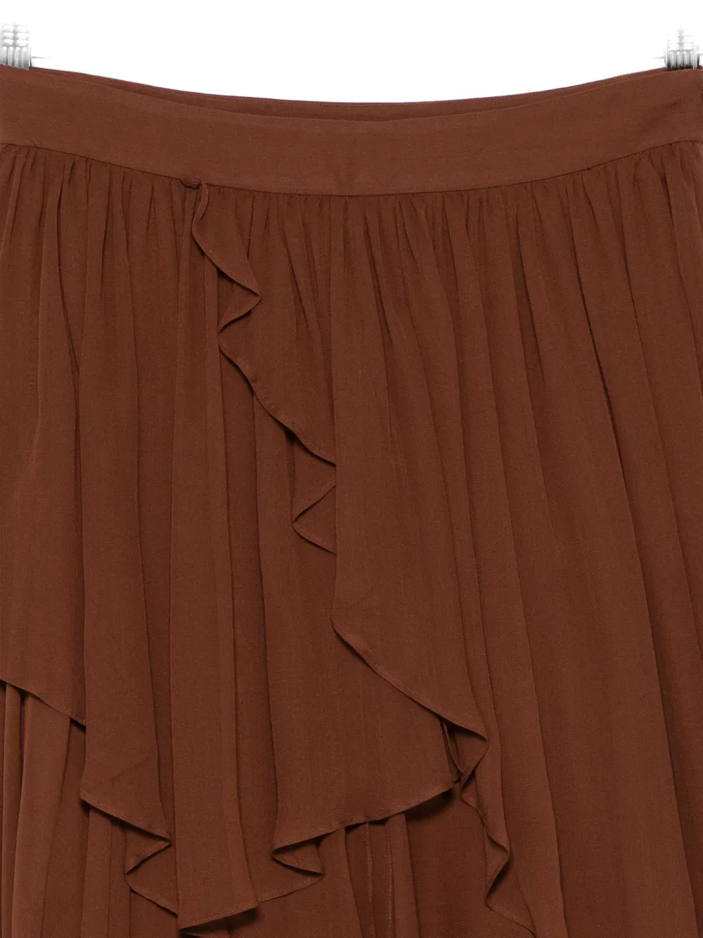 Zimmermann Brown Silk Memento Midi Skirt In Brown
