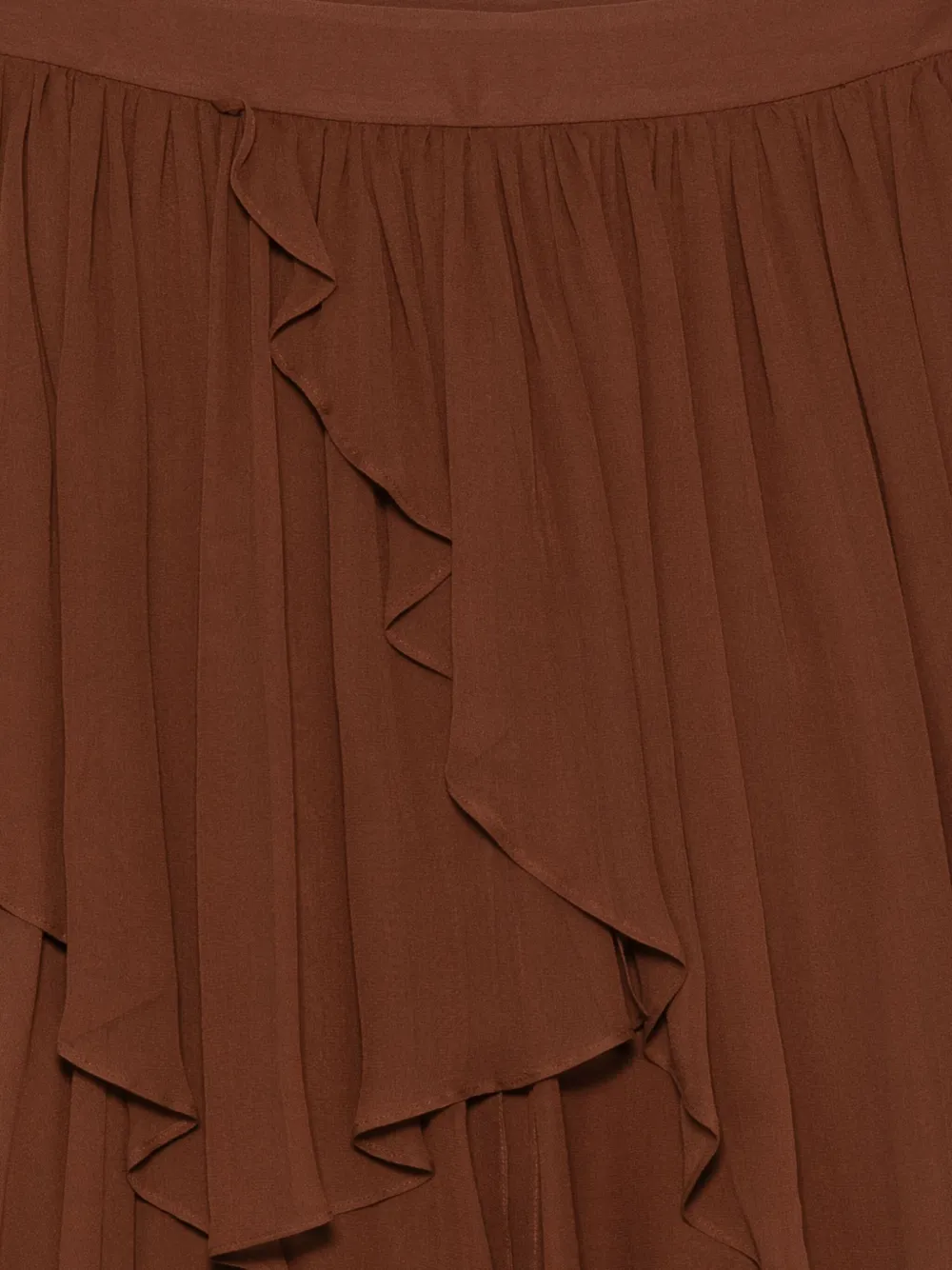 ZIMMERMANN Midi-rok met ruches Bruin