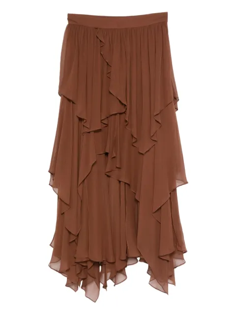 ZIMMERMANN ruffle-details midi skirt