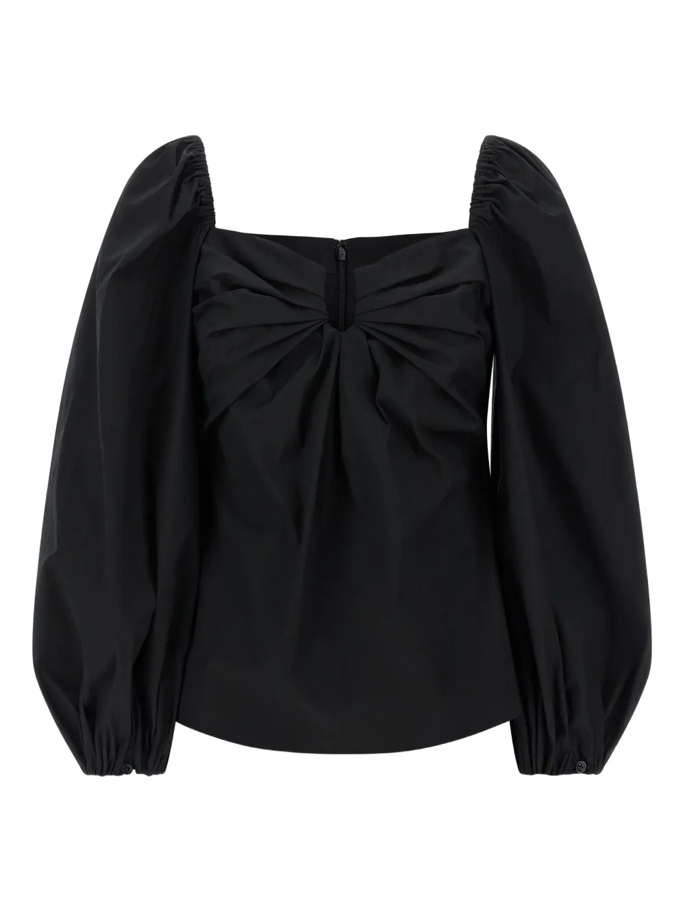 Carolina Herrera puff-sleeve ripple top | Black | Image 1