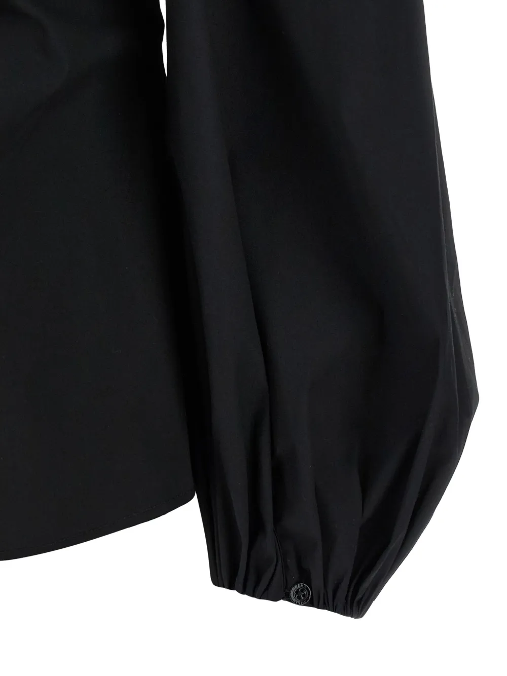 Carolina Herrera Square Neckline Top Puff Sleeves In Black