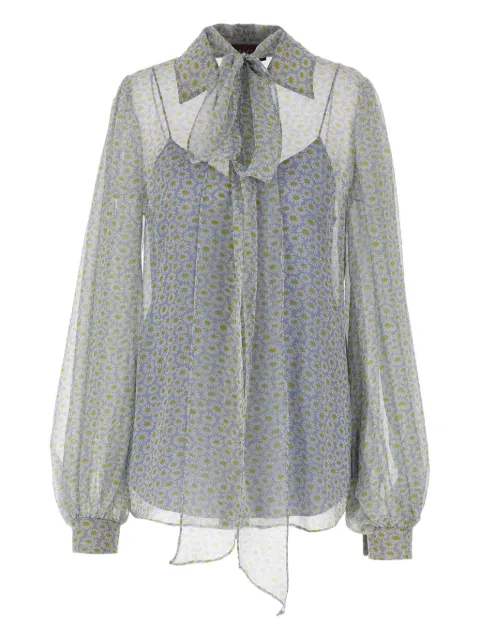 Gucci daisy print bow blouse