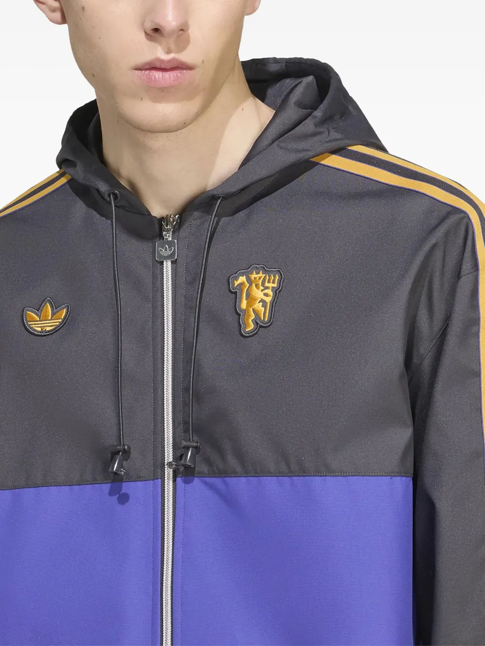 adidas Manchester United FC Terrace Icons jack met capuchon Zwart