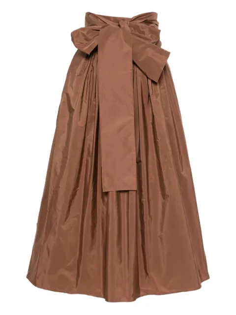 CO.GO bow-detail pleated skirt