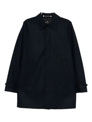 Paul & Shark x Loro Piana Buttoned welt-pocket Coat | Blue