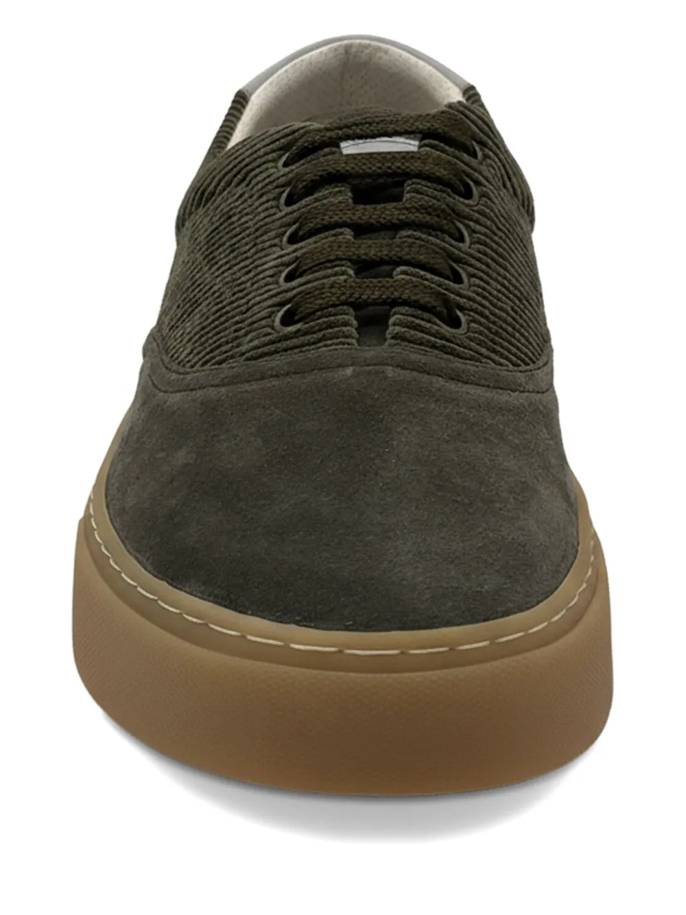 Brunello Cucinelli Ribfluwelen suède sneakers Groen