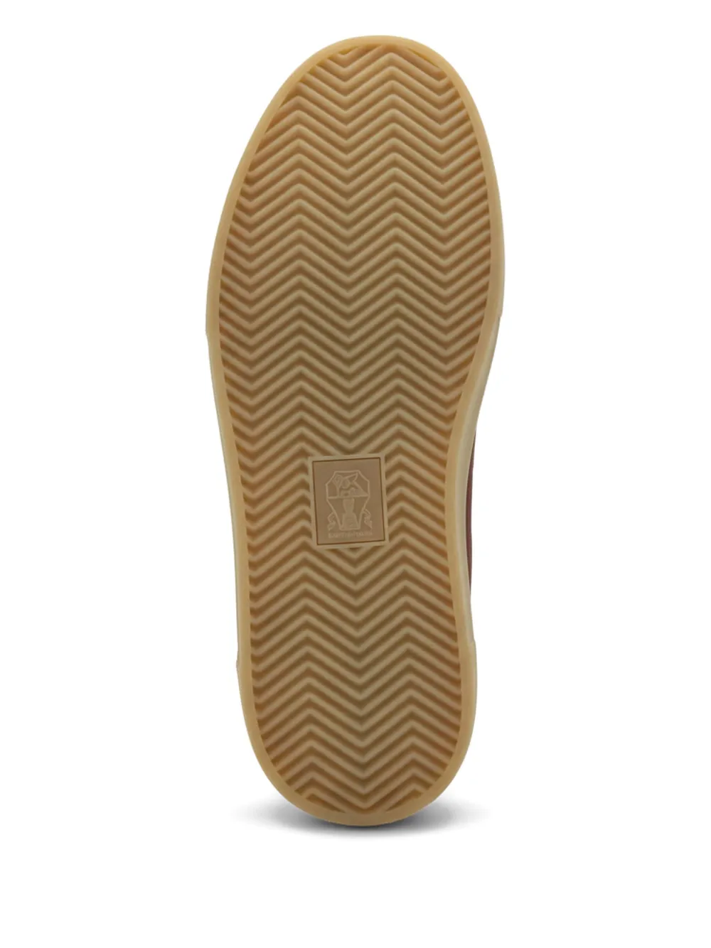 Brunello Cucinelli Sneakers met ribfluwelen textuur Bruin