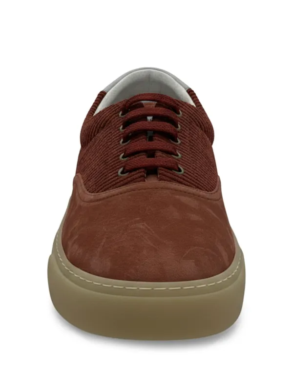 Brunello Cucinelli corduroy-textured Sneakers | Brown | FARFETCH