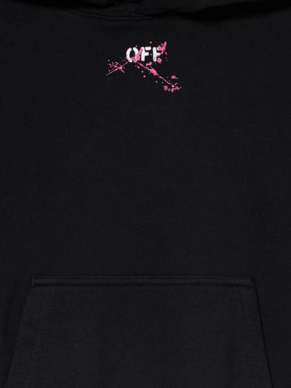 Off-White Kids Diagonal Spla hoodie met grafische print Zwart