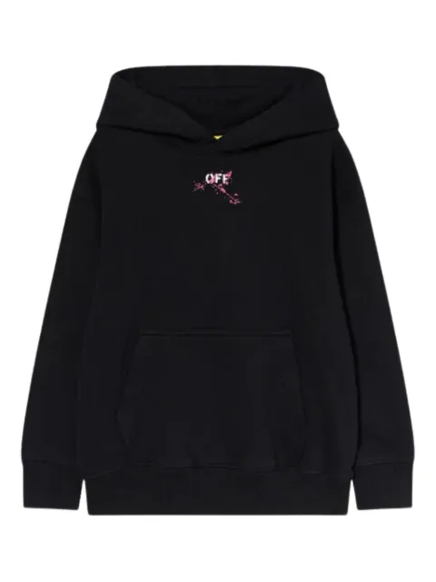 Off-White Kids Diagonal Spla graphic hoodie