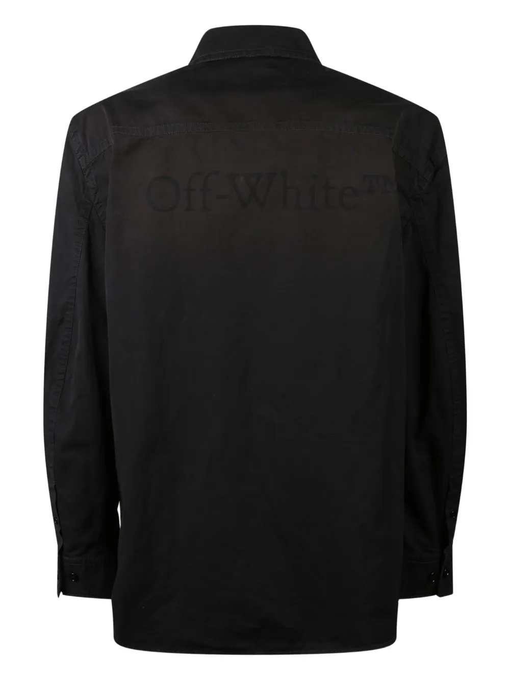 Off-White cotton shirt - Zwart