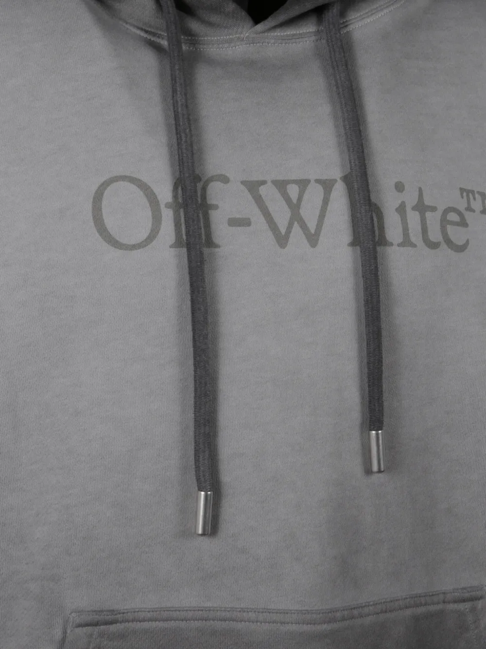 Off-White logo-print hoodie Grijs