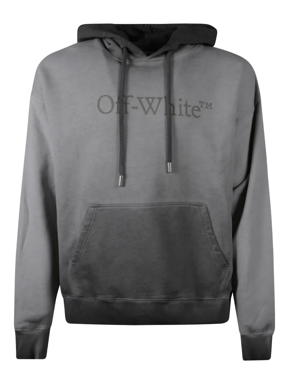 Off-White logo-print hoodie | Grey | Image 1