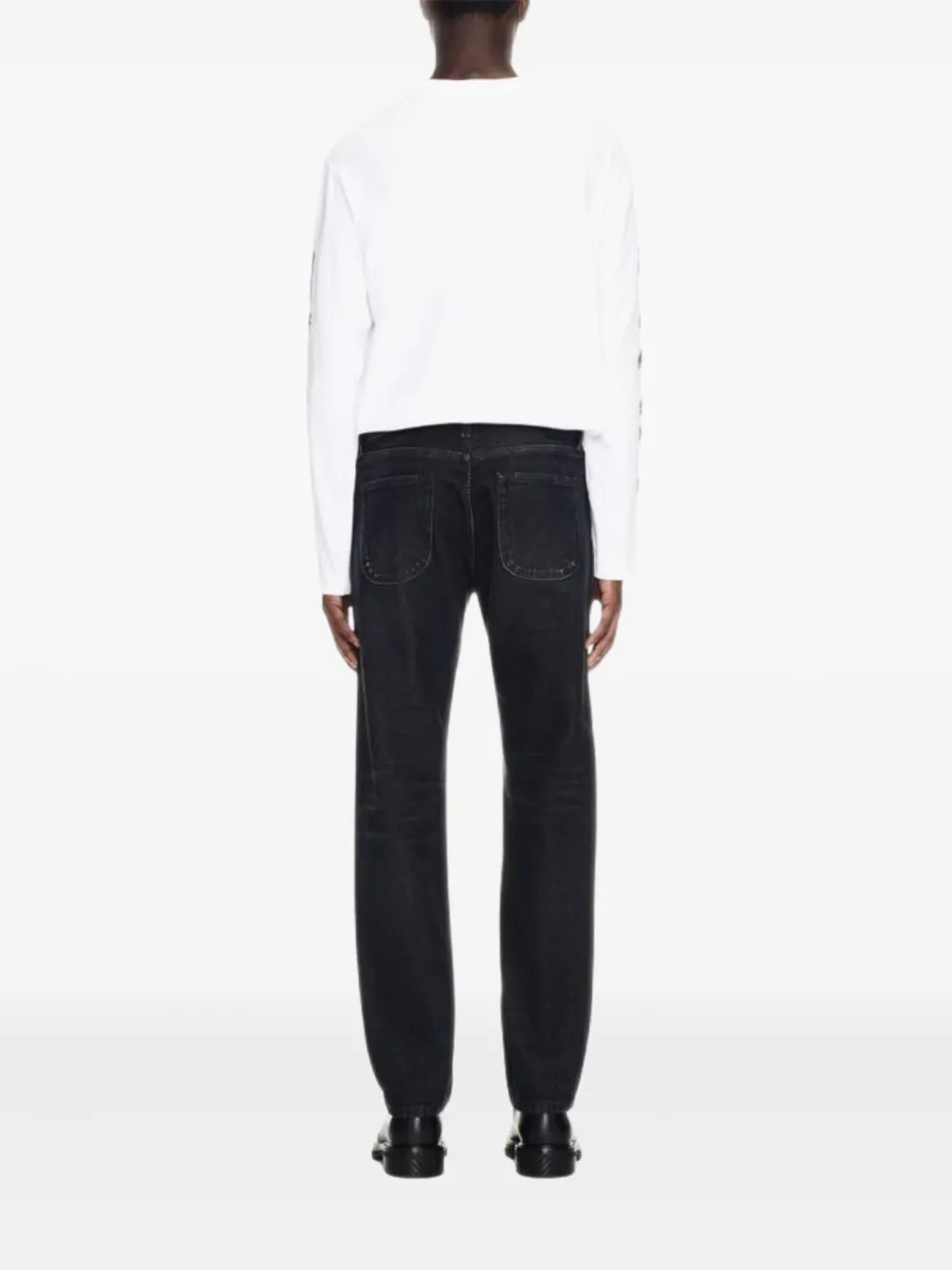 Off-White Jeans met logo - Zwart
