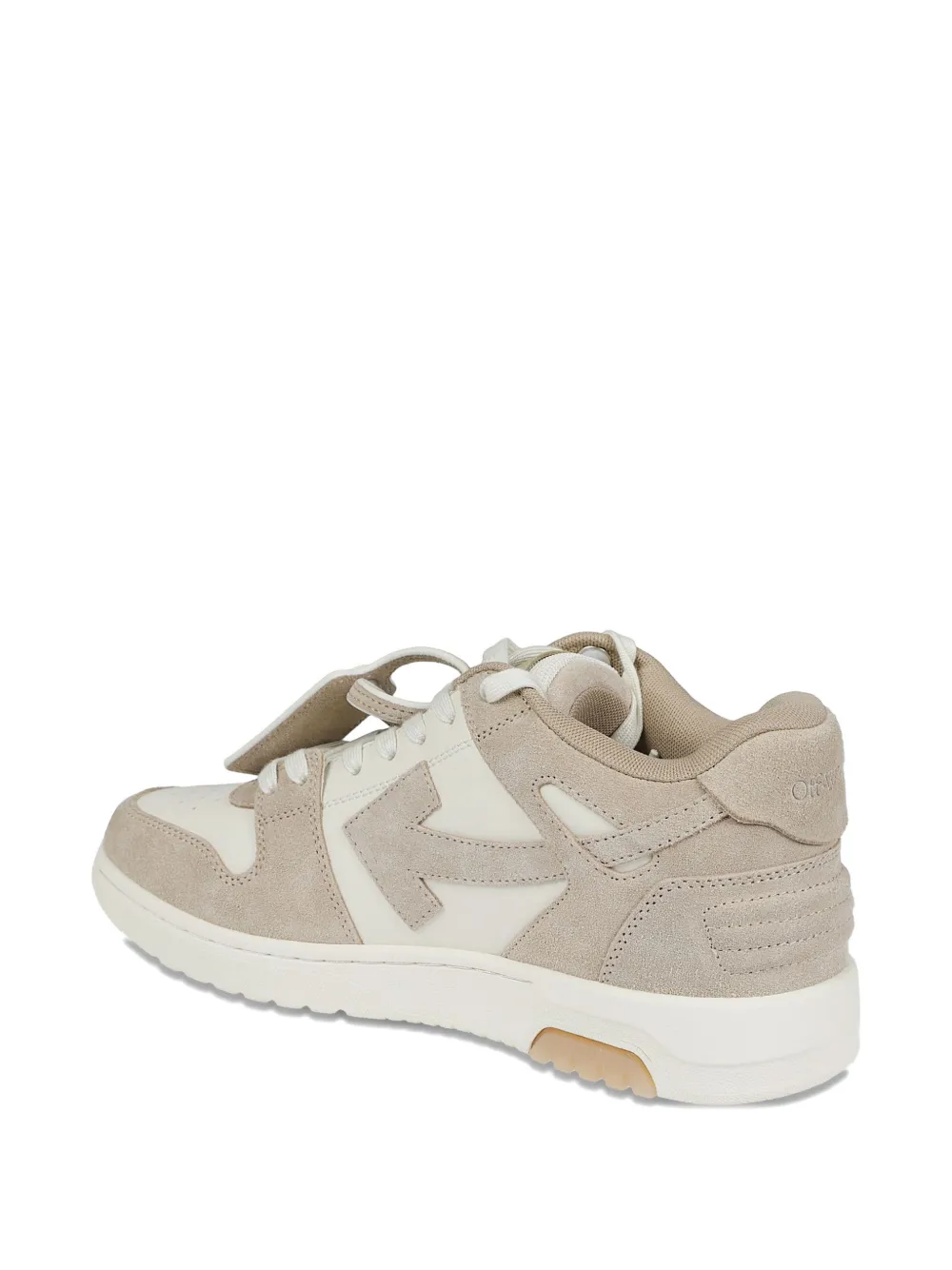 Off-White Arrow sneakers met applicatie Beige