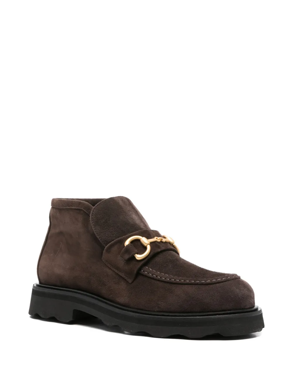 Pomme D´Or chain-embellished suede ankle boots Brown