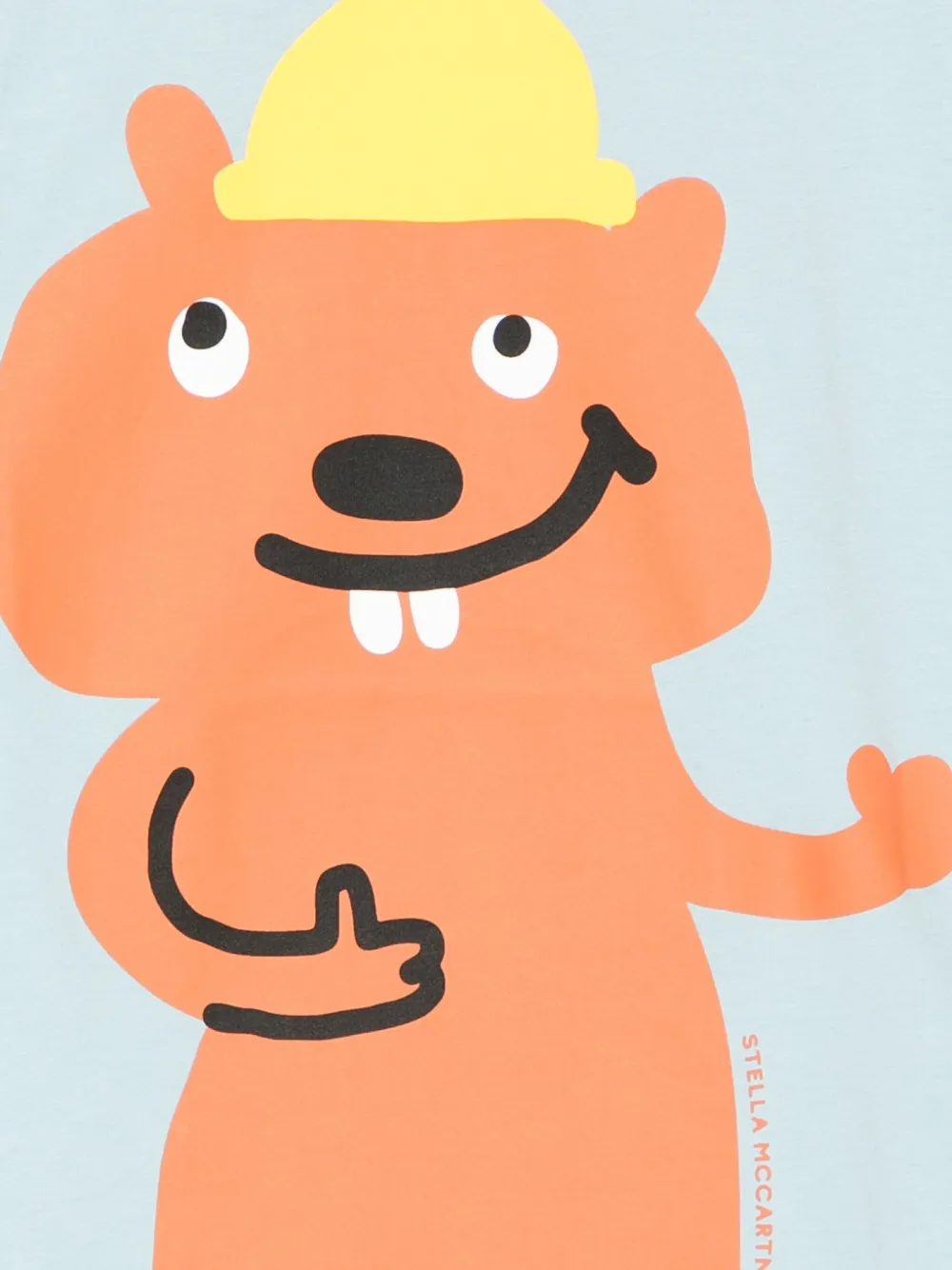 Stella McCartney Kids T-shirt met eekhoornprint Blauw