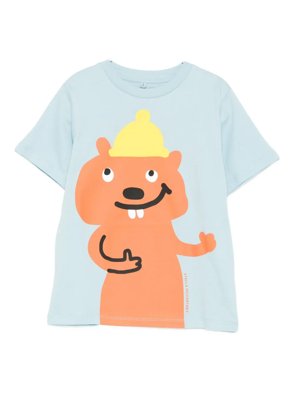 Stella McCartney Kids squirl-print T-shirt - Blu