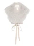 CO.GO faux-fur wrap scarf - Grey