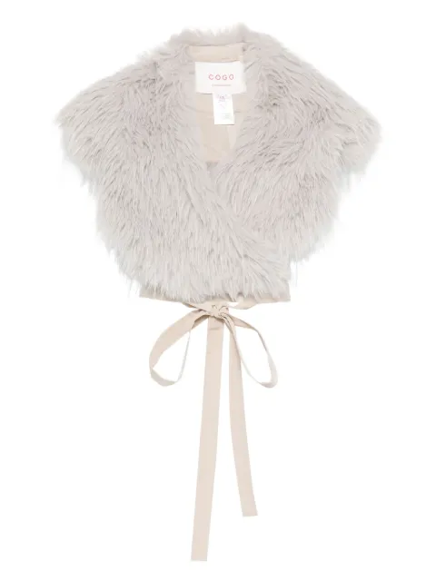CO.GO faux-fur wrap scarf
