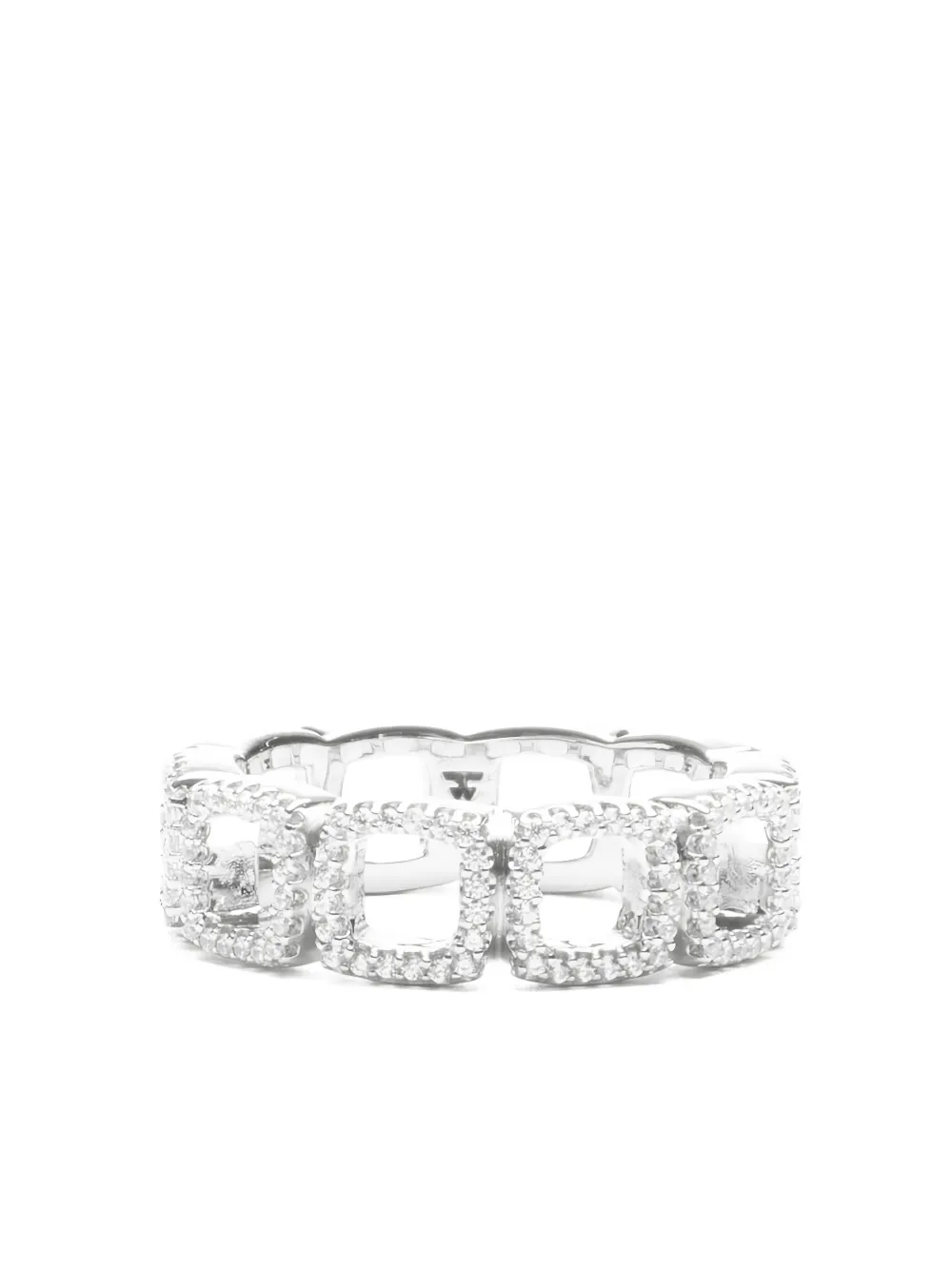 Tom Wood square-link zirconia ring | Silver | Image 1