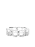 Tom Wood square-link zirconia ring - Silver