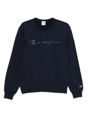 Champion logo-embroidered Sweatshirt | Blue | FARFETCH GE
