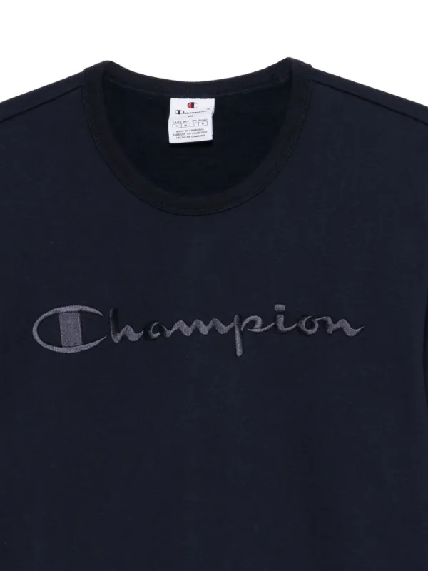 【E.D.O. CLASSIC LOGO CHAMPION PULLOVER】 Champion logo-embroidered Sweatshirt | Blue | FARFETCH CA