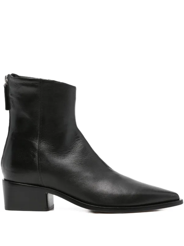 Pomme D´Or pointed-toe zip-up Boots Black FARFETCH SG