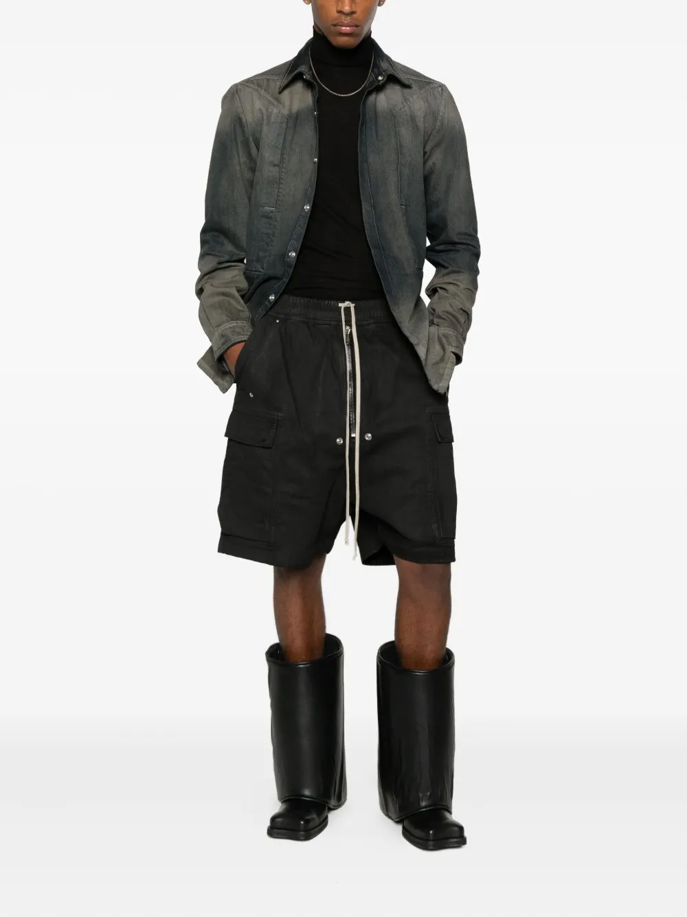 Rick Owens DRKSHDW Shorts met cargo zak - Zwart