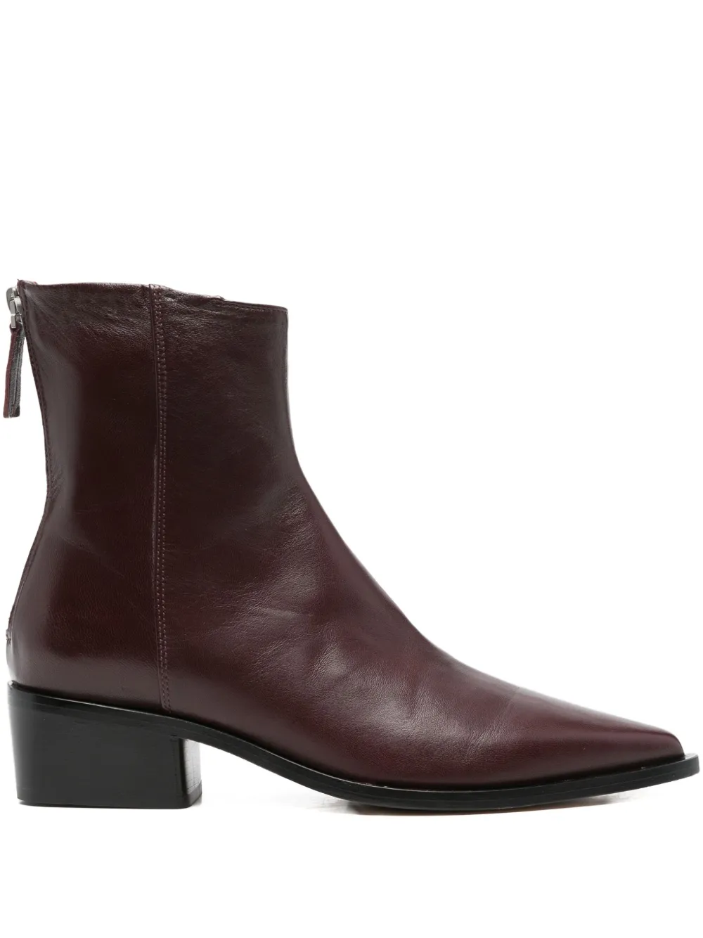 Pomme D'or Elyse Pointed-toe Ankle Boots In Red