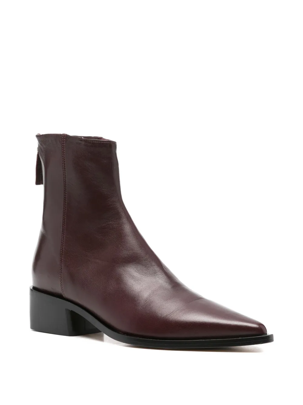 Pomme D'or Elyse Pointed-toe Ankle Boots In Red