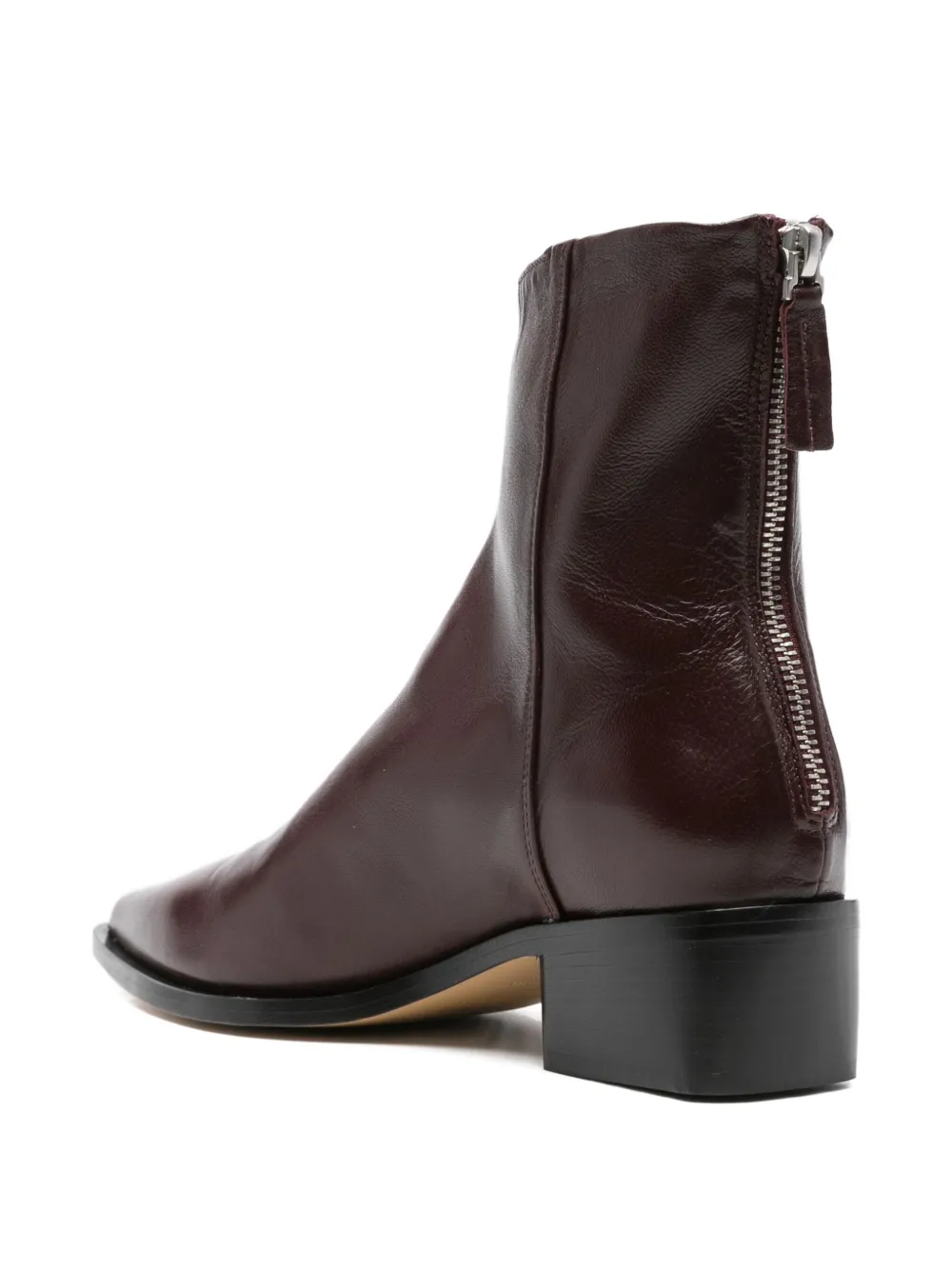 Pomme D'or Elyse Pointed-toe Ankle Boots In Red