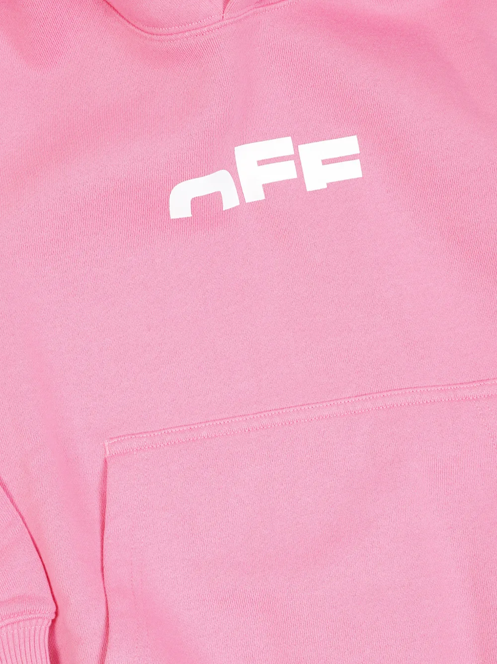  Off-white Kids Logo Hoodie - Pink 