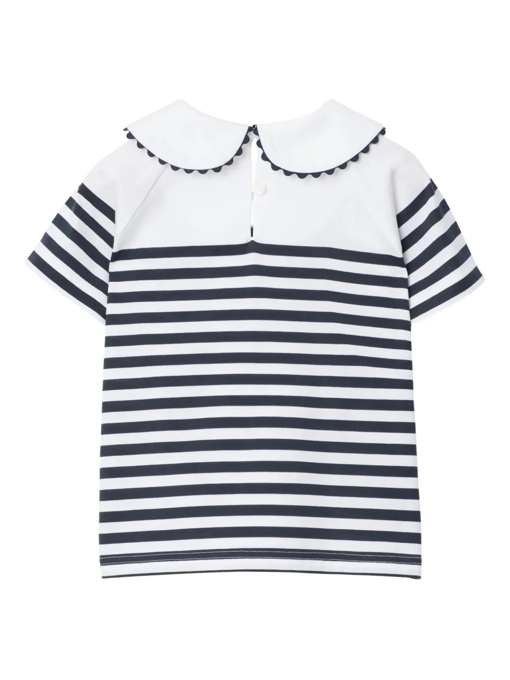 Burberry Kids T-shirt met Peter Pan kraag Wit