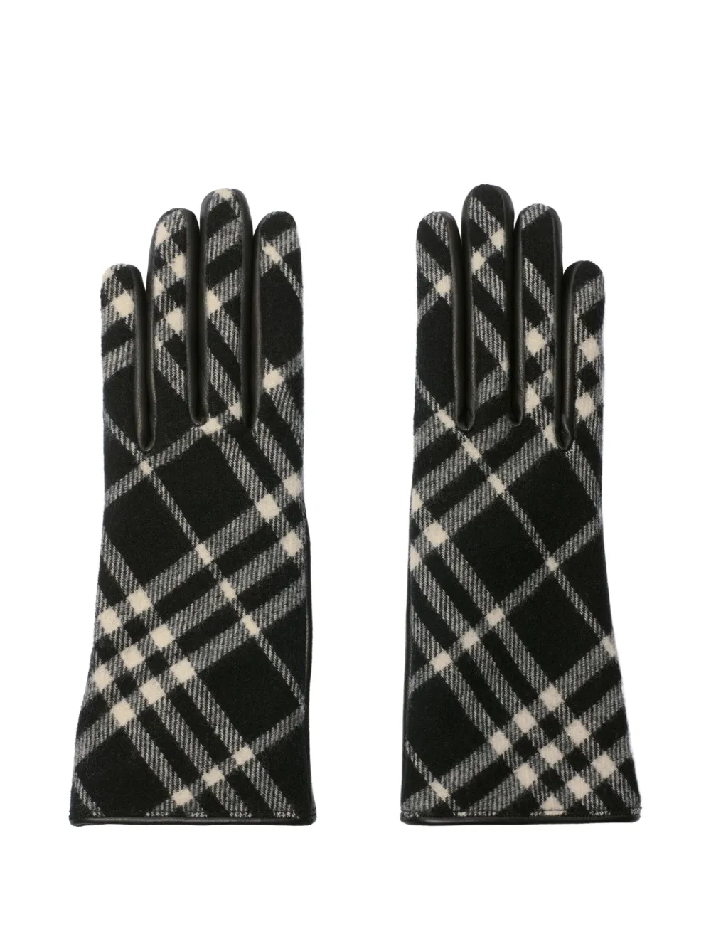 Burberry Guanti a quadri - Nero