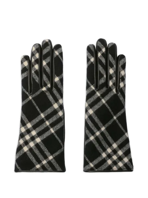 Burberry guantes con motivo de cuadros