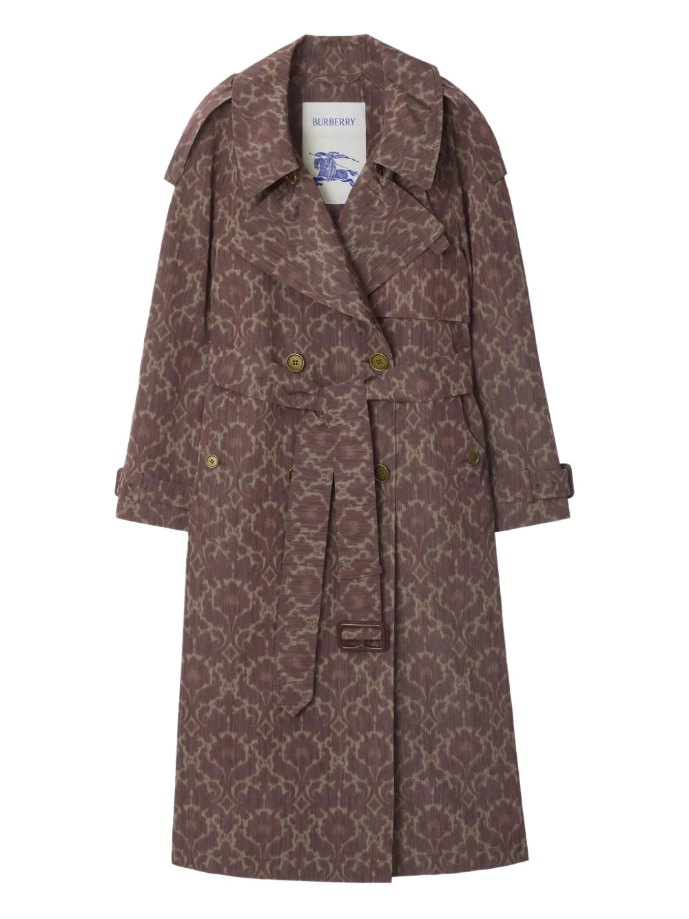 Burberry Long Baroque Viscose Blend Fitzrovia Trench Coat In Brown