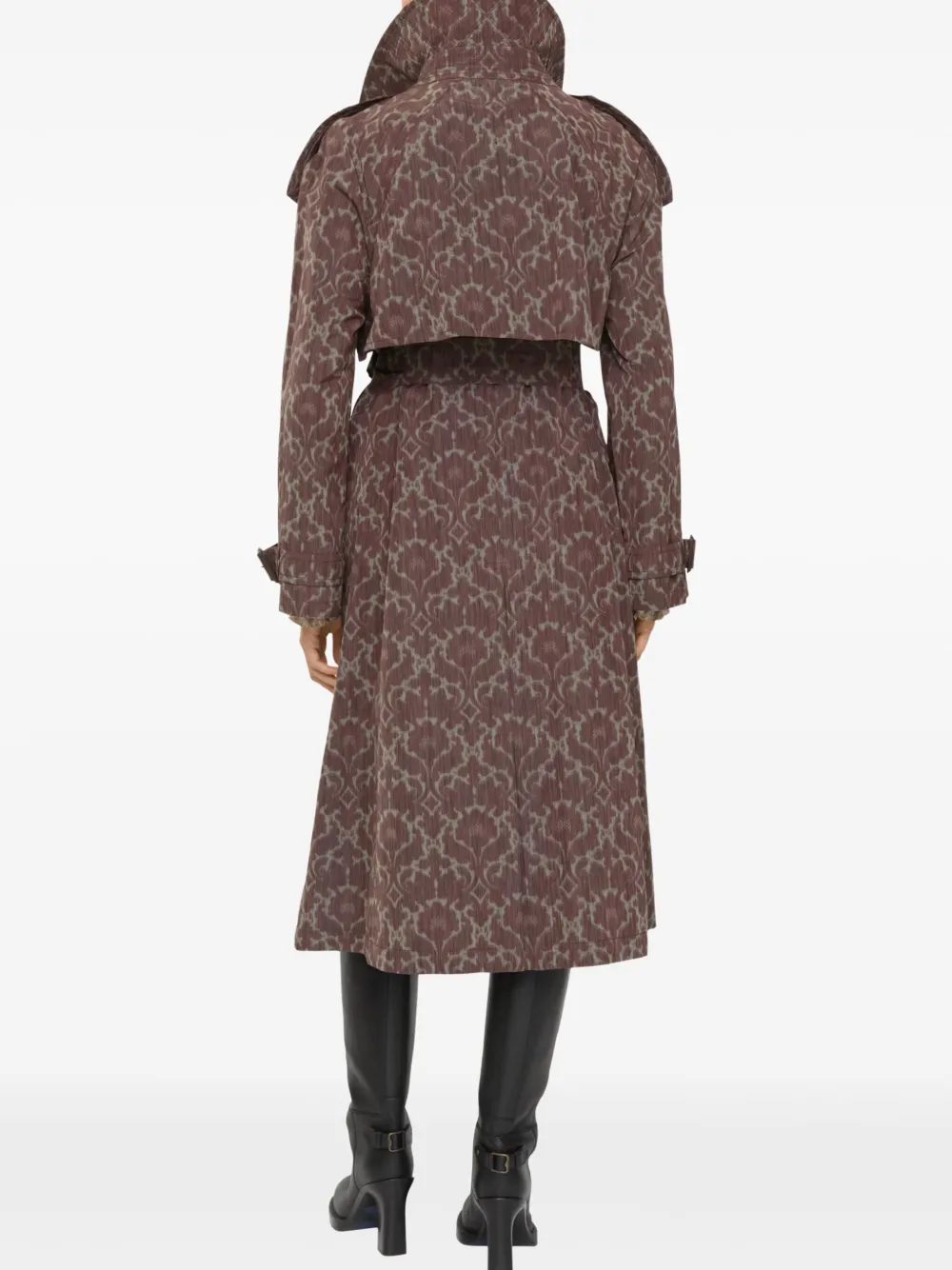 Burberry Long Baroque Viscose Blend Fitzrovia Trench Coat In Brown