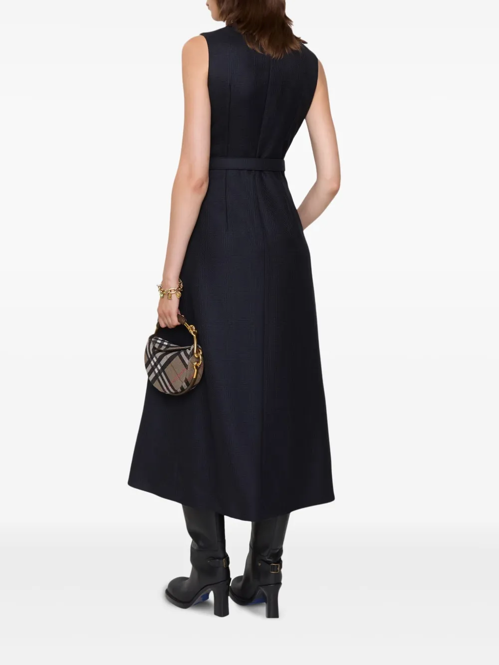 Burberry Kleid Mit Karomuster In Black