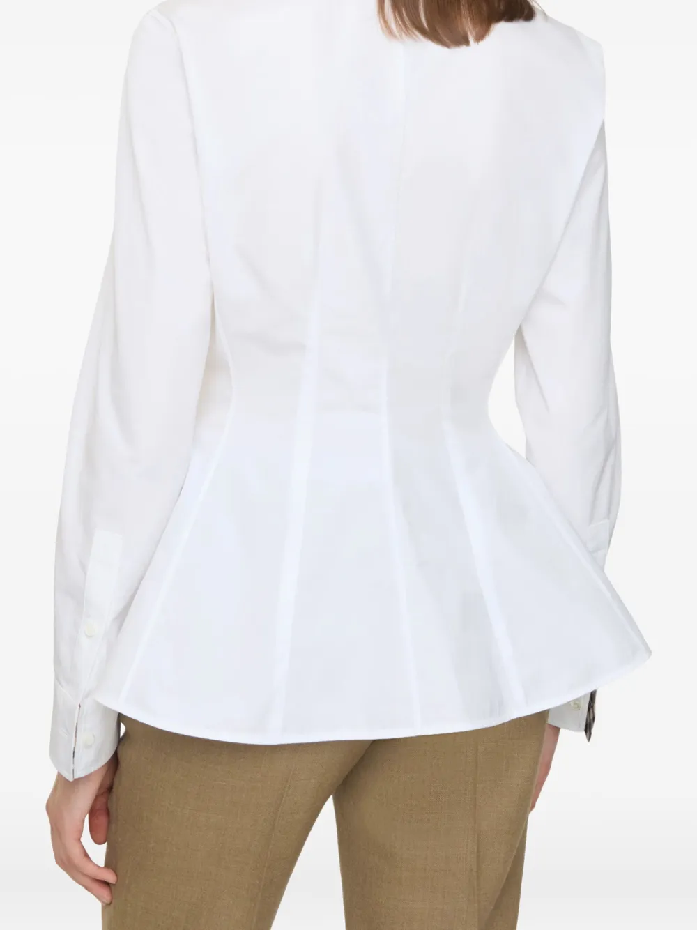 Burberry Katoenen blouse met patroon Wit
