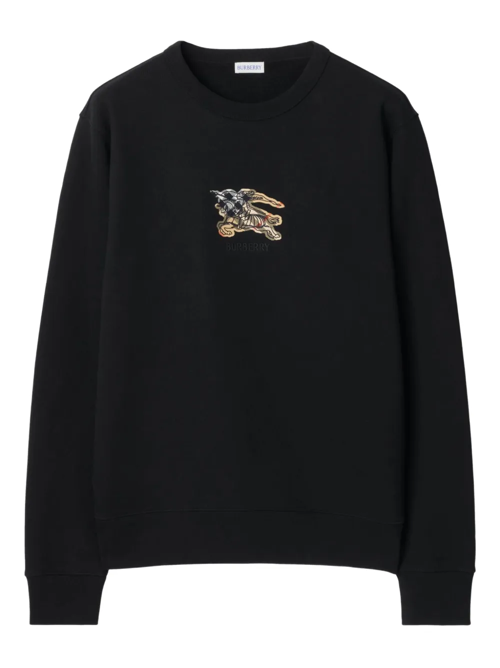 Burberry equestrian-knight check sweatshirt | Black | Image 1