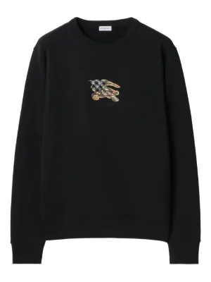 Burberry equestrian-knight crew-neck Sweatshirt | Black | FARFETCH RO