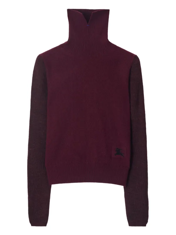 Burberry Ekd-patch Roll-neck Sweater in Red